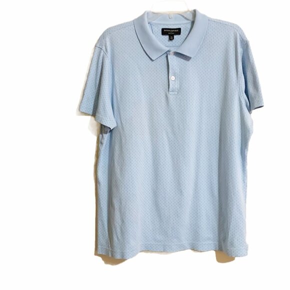 Banana Republic Microprint Cerulean Blue Short Sleeve Dress Polo. Size XL - Picture 1 of 8